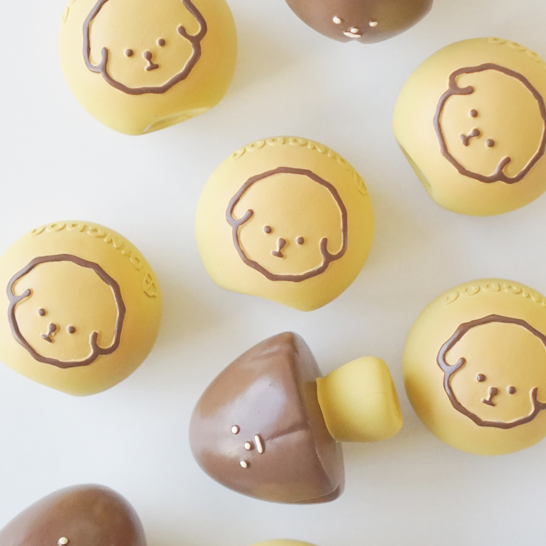 DINGDOG 奶油麵包橡膠哺啾玩具