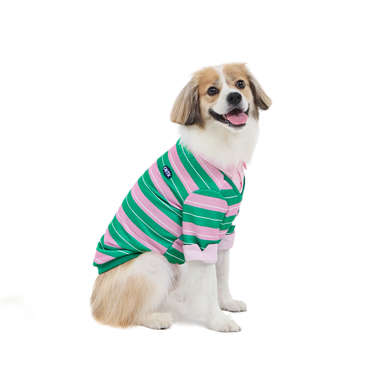 OKTK Preppy Layered 條紋Polo衫