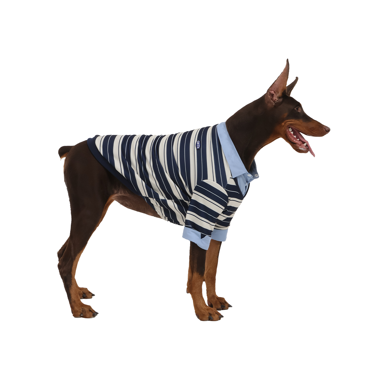 OKTK Preppy Layered 條紋Polo衫