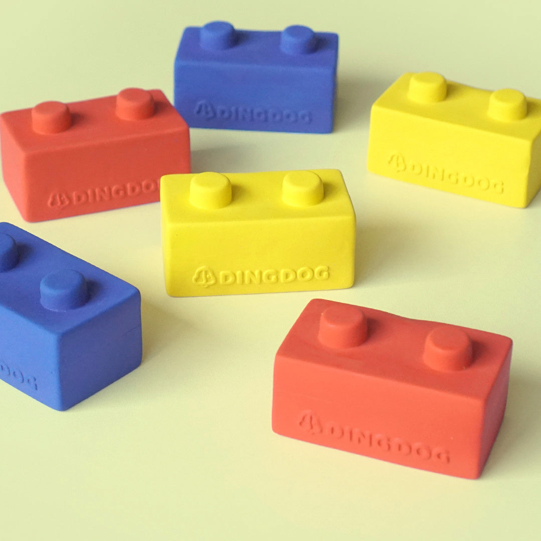 DINGDOG 積木橡膠哺啾玩具