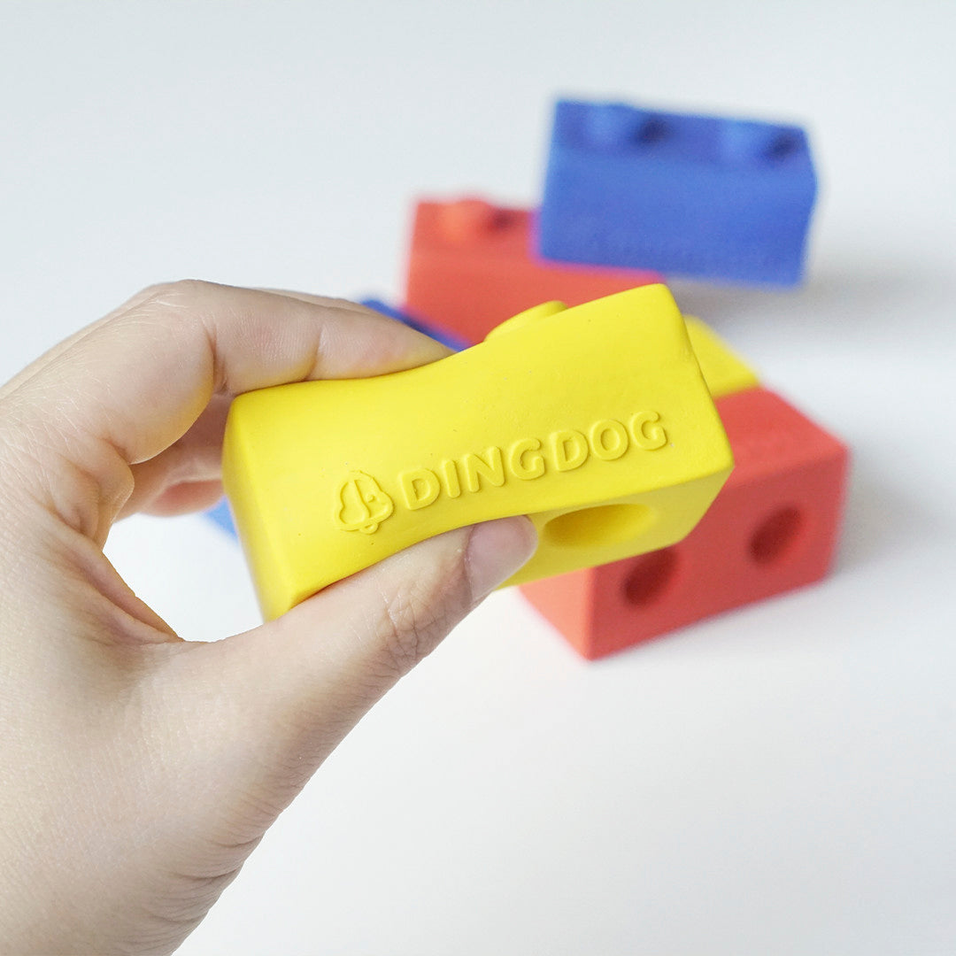 DINGDOG 積木橡膠哺啾玩具