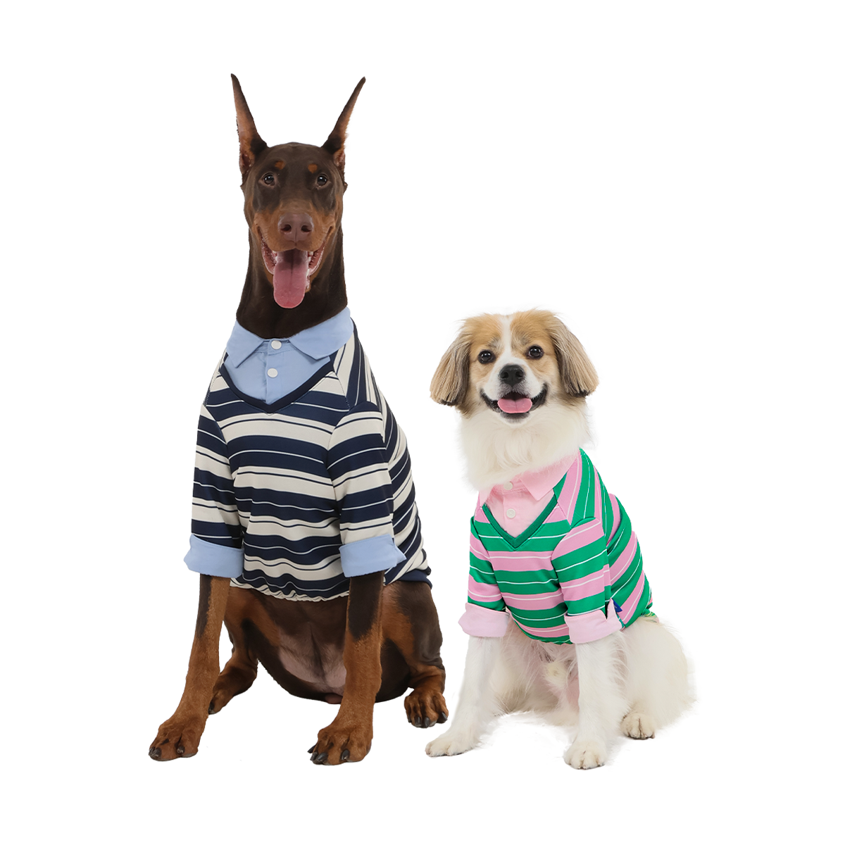 OKTK Preppy Layered 條紋Polo衫