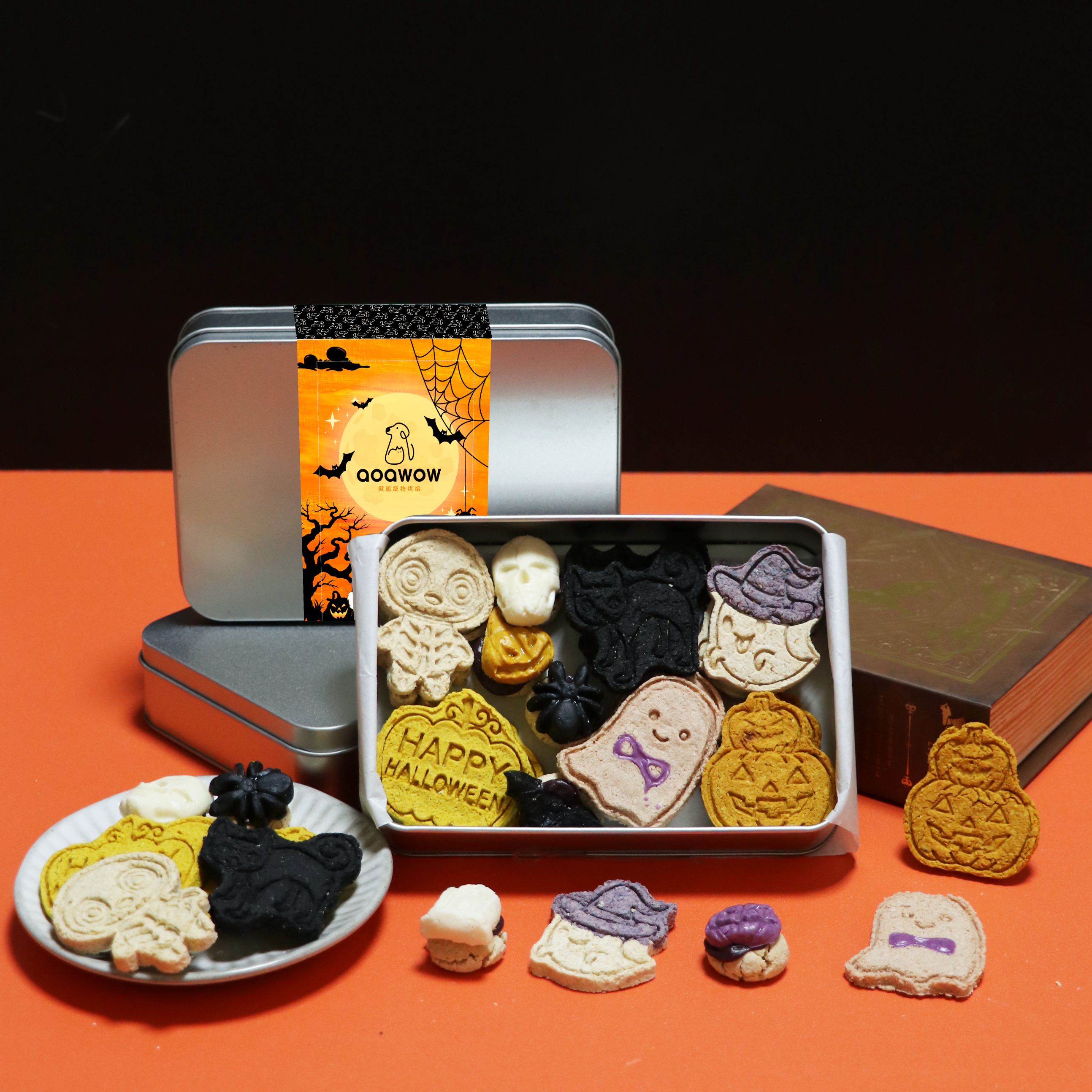《萬聖節限定》鬼怪奶香雞肉鐵盒餅乾