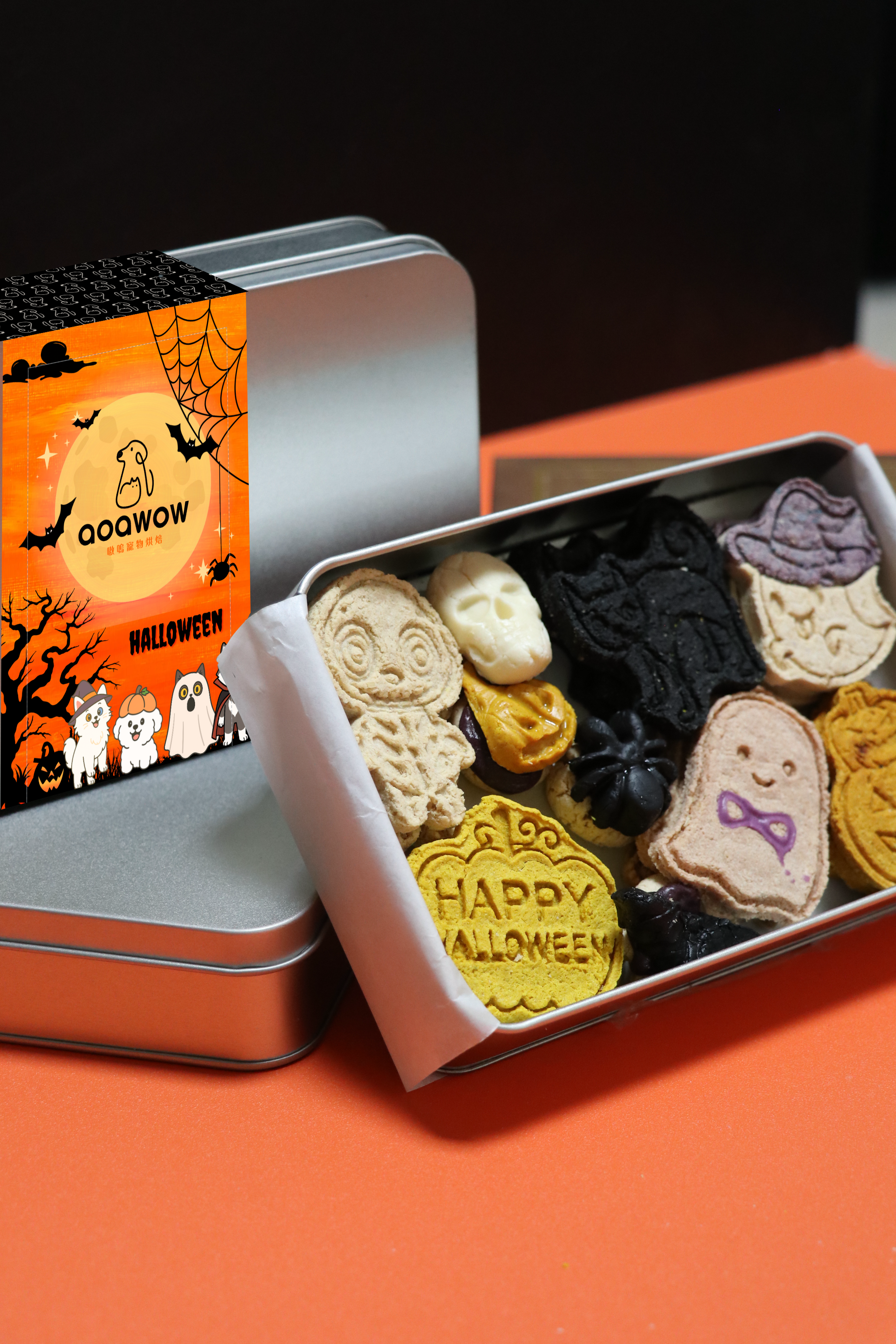 《萬聖節限定》鬼怪奶香雞肉鐵盒餅乾