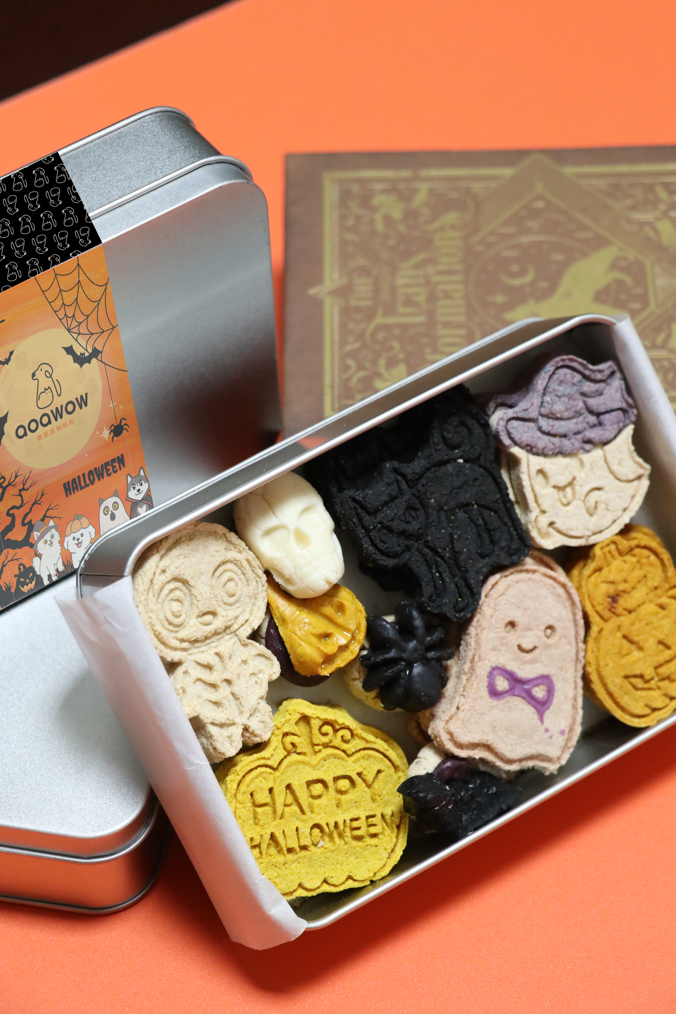 《萬聖節限定》鬼怪奶香雞肉鐵盒餅乾