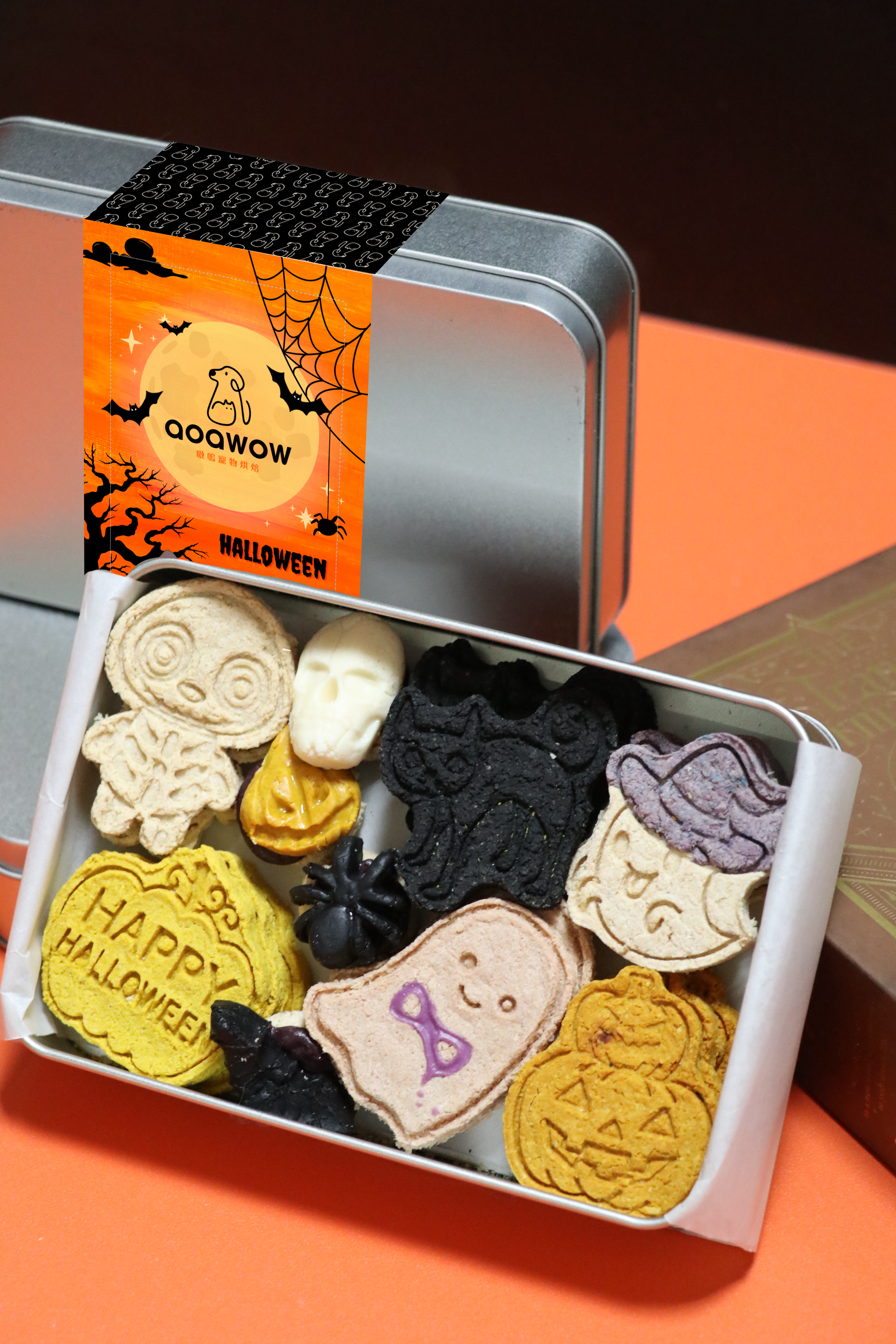 《萬聖節限定》鬼怪奶香雞肉鐵盒餅乾