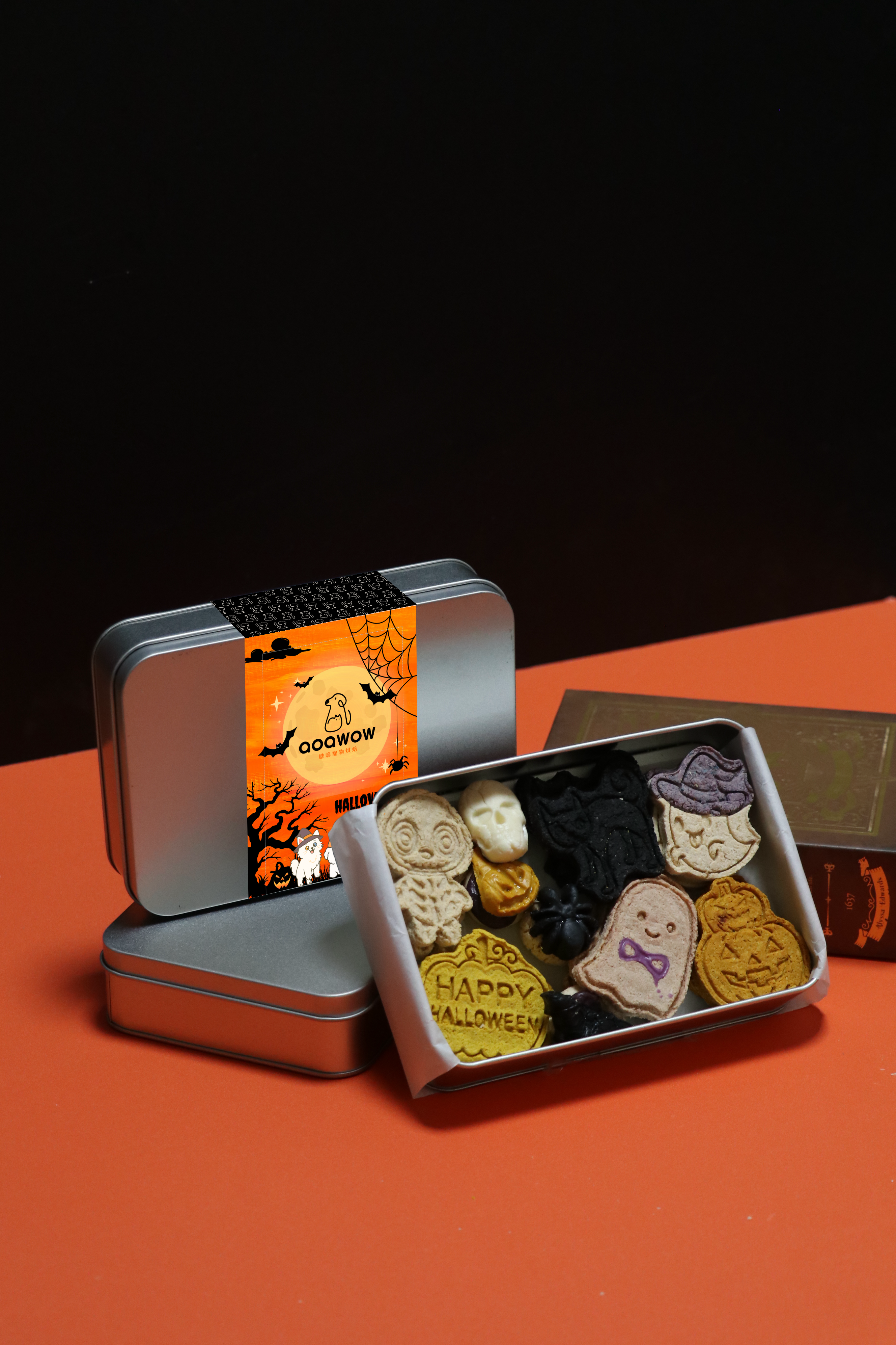 《萬聖節限定》鬼怪奶香雞肉鐵盒餅乾