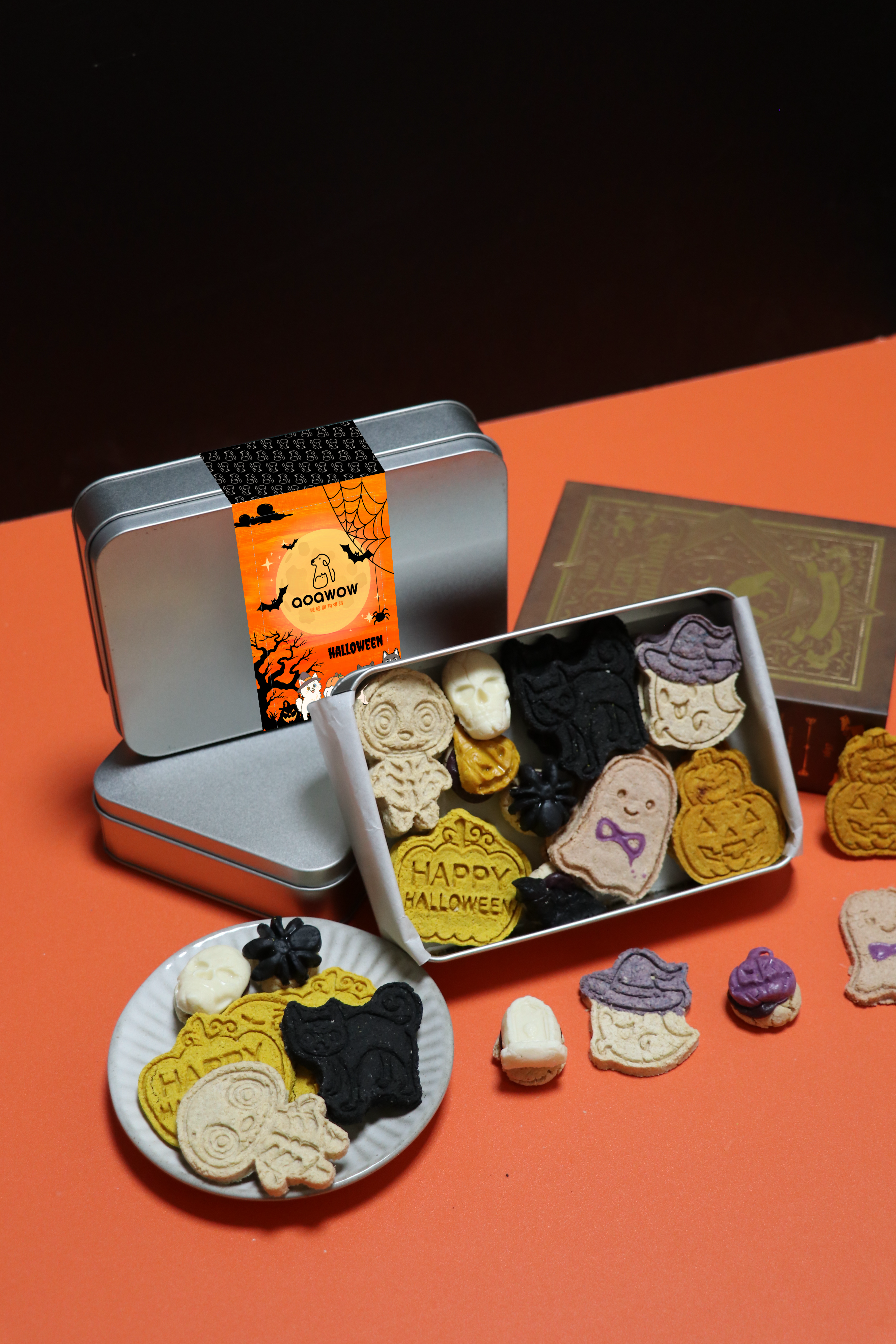 《萬聖節限定》鬼怪奶香雞肉鐵盒餅乾