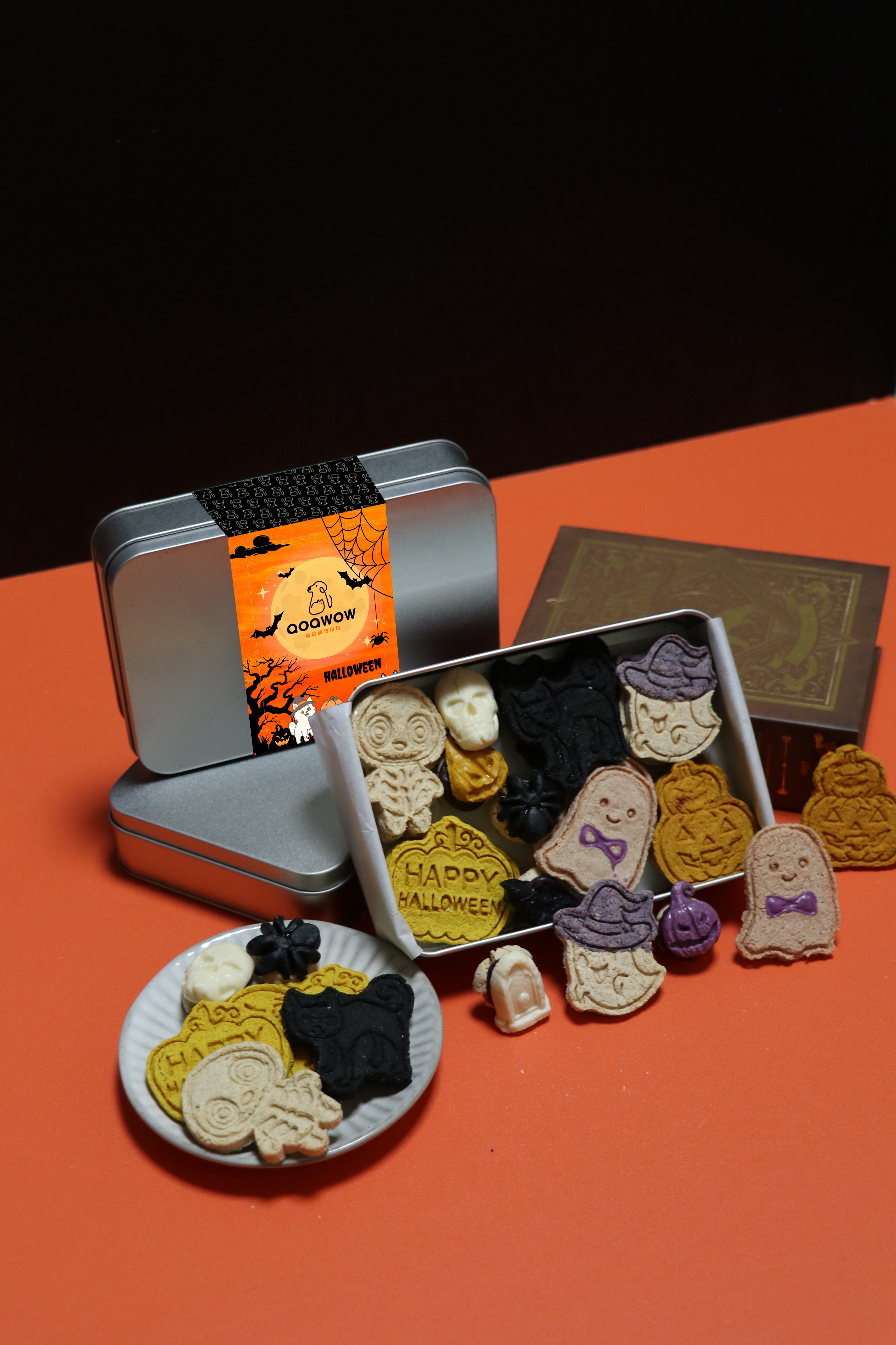 《萬聖節限定》鬼怪奶香雞肉鐵盒餅乾